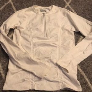 White Athleta Half Zip Pullover